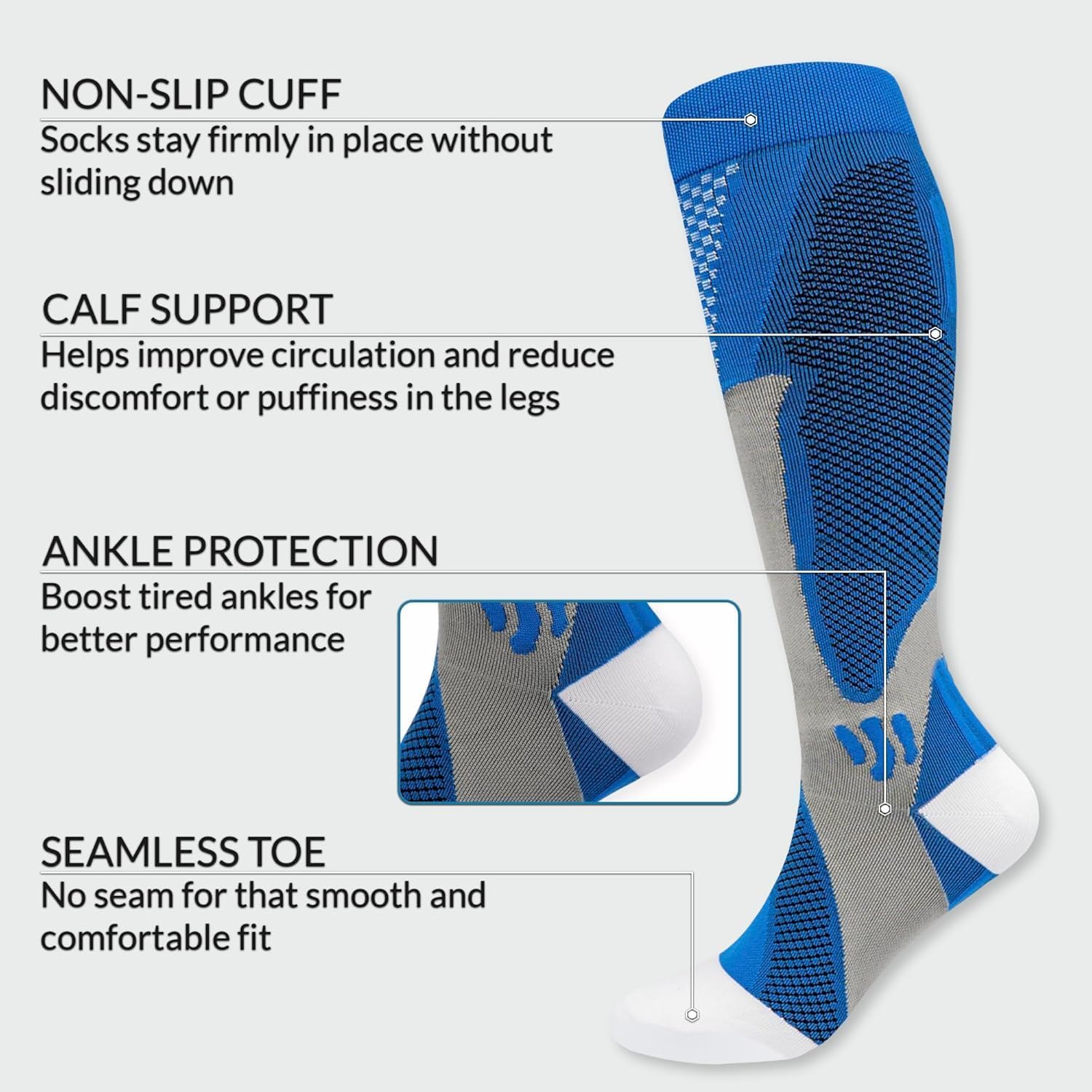 Chaussettes de Compression 3 Paires